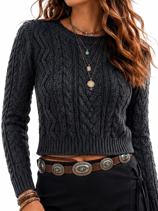Chelsea28 Sweaters - NWOT Chelsea28 Cable Knit Cropped Sweater